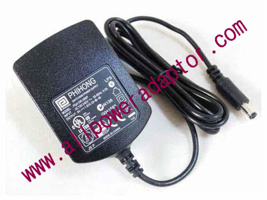 PHIHONG PSA15R-090P AC Adapter 5V-12V 9V 1.67A, 5.5/2.1mm, US 2P Plug, New