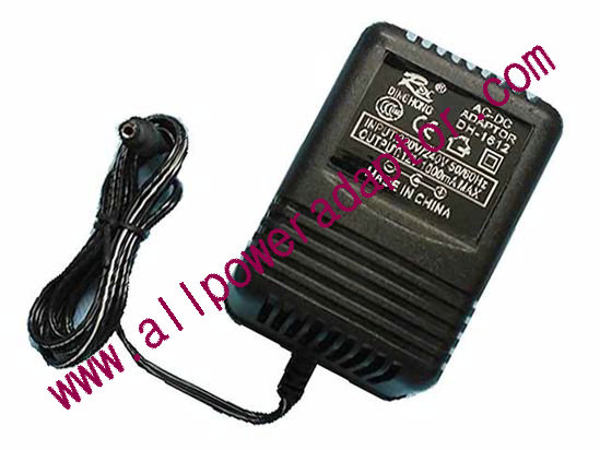 AOK Other Brand AC Adapter 5V-12V 12V 1A, 5.5/2.1mm, US 2-Pin, New, 16 - Click Image to Close