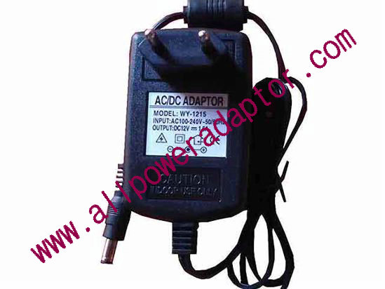 OEM Power AC Adapter - Compatible WY-1215, 12V 1.5A 5.5/2.5mm, EU 2-Pin, New - Click Image to Close