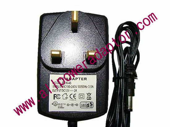 OEM Power AC Adapter - Compatible PDN-48, 12V 2A 5.5/2.5mm, UK 3-Pin, New - Click Image to Close