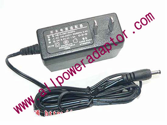 OEM Power AC Adapter - Compatible HB15-090150SPA, 9V 1.5A 4.0/1.7mm, US 2-Pin, New - Click Image to Close