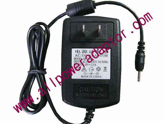 OEM Power AC Adapter - Compatible QES-002, 9V 2A 2.5/0.7mm, US 2-Pin, New - Click Image to Close