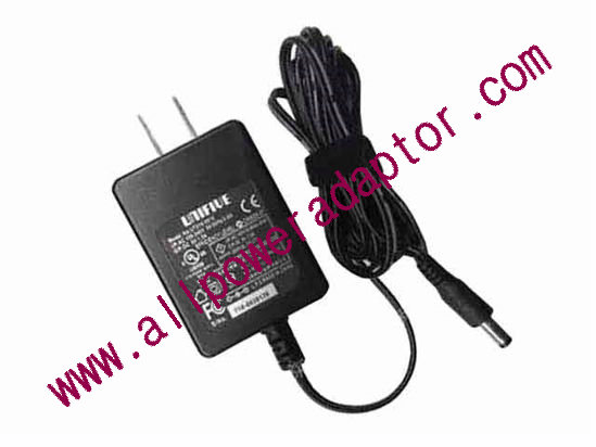 unifive UT314-0915 AC Adapter 5V-12V 9V 1.5A, 5.5/2.1mm, US 2P Plug, New