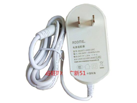 *Brand NEW*20V & Above AC Adapter ROOME SK03T1-2400125C POWER Supply - Click Image to Close