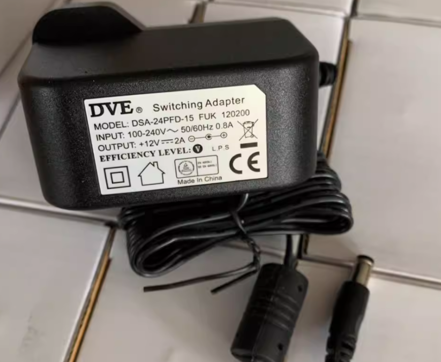 *Brand NEW*DVE 12V2A(12V2000MA) AC AdapterDSA-24PFD-15 FUK Power Supply