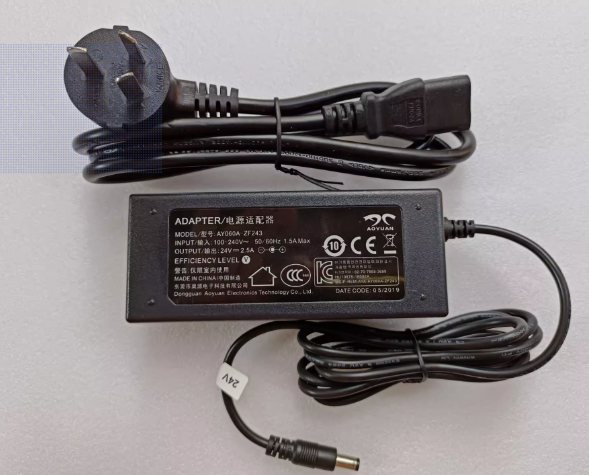 *Brand NEW*AOYUAN AY060A-ZF243 24V 2.5A AC/DC Adapter Power Supply