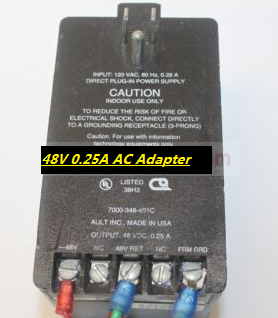 *Brand NEW*Ault 7000-348-401C Direct Plug-In 48V 0.25A AC Adapter Power Supply - Click Image to Close