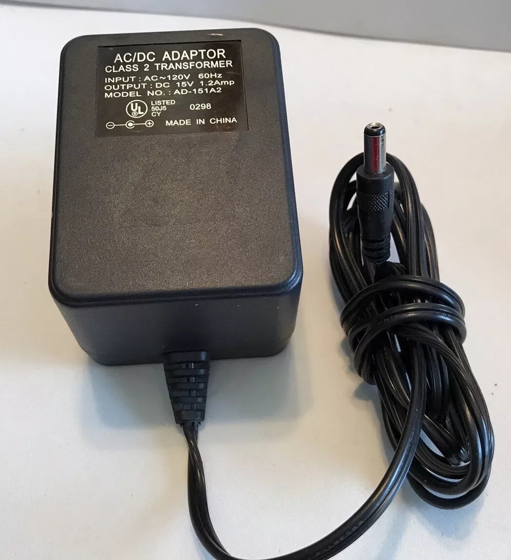 *Brand NEW*Output: DC15V 1.2Amp AC/DC Adapter Class 2 Transformer Input: AC120V Md #AD-151A2 - Click Image to Close