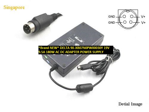 *Brand NEW* DELTA 90-XB07N0PW00030Y 19V 9.5A 180W AC DC ADAPTER POWER SUPPLY