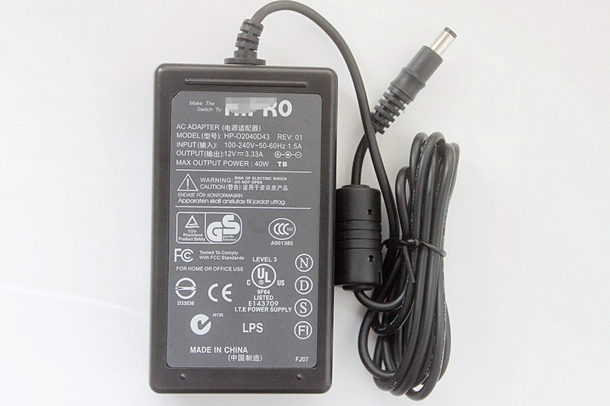 *Brand NEW*Genuine HIPRO HP-O2040D43 12V 3.33A 40W AC/DC Adapter Power Supply - Click Image to Close