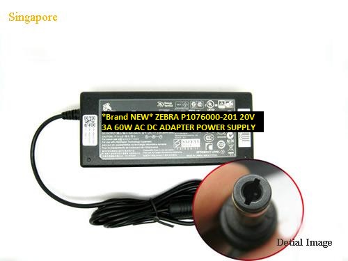 *Brand NEW* P1076000-201 ZEBRA 20V 3A 60W AC DC ADAPTER POWER SUPPLY