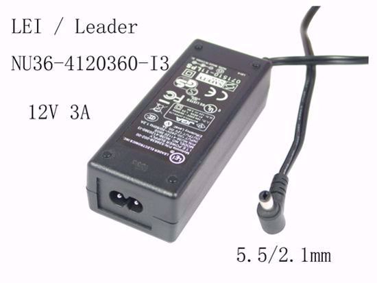 *Brand NEW*5V-12V AC ADAPTHE LEI NU36-4120360-I3 POWER Supply - Click Image to Close