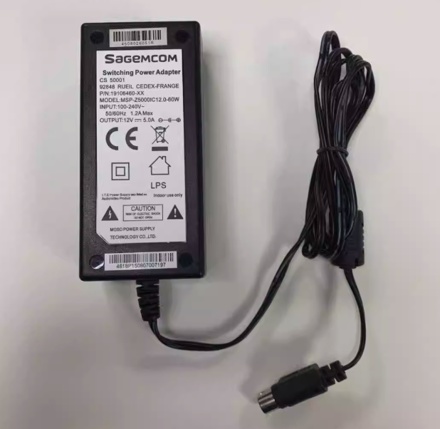 *Brand NEW*4pin SaGeMCOM 12V 5.0A AC/AD ADAPTER MSP-Z5000IC12.0-60W Power Supply