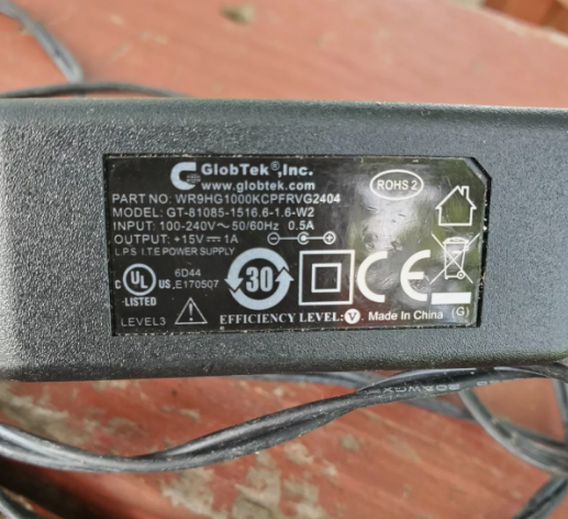 *Brand NEW*Genuine GlobTek GT-81085-1516 15V 1A AC Adapter 15 Watt Power Supply - Click Image to Close