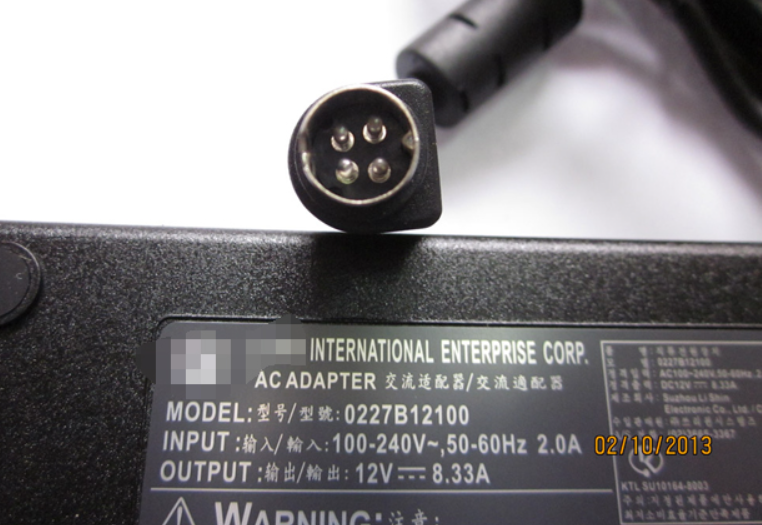 *Brand NEW* 12V 8.33A 100W Laptop AC Adapter LI SHIN 0227B12100 4 PIN Power Supply