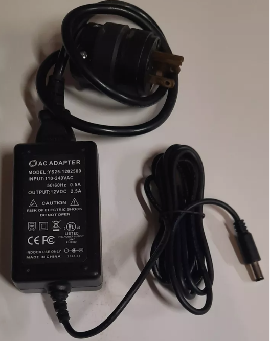 *Brand NEW*YS25-1202500 Output 12V 2.5A AC Adapter Charger Power Supply