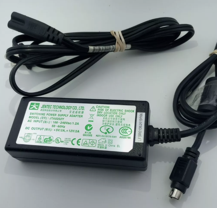 *Brand NEW*Genuine Jentec JTA0202Y 4-Pin 5V-12V 2A AC Adapter Power Supply