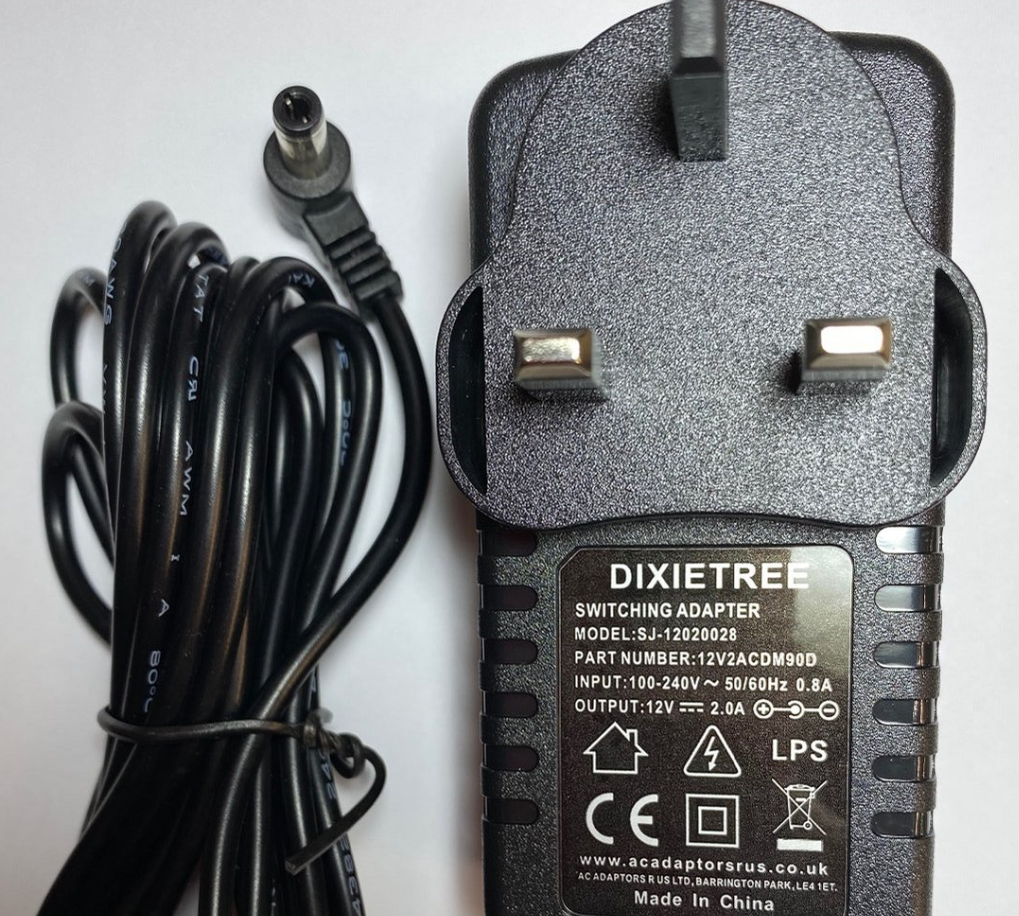 *Brand NEW*DIXIETREE SJ-12020028 12V 2.0A AC/DC ADAPTER Power Supply