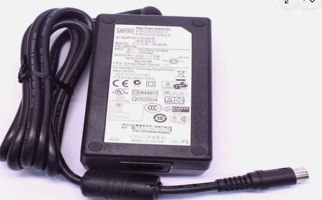 *Brand NEW*Original APD DA-30C03 12V 1.5A AC DC Adapter Charger Power Supply