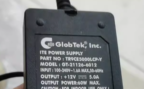 *Brand NEW*GlobTek GT-21126-6012 12V 5.0A AC Adapter Power Supply