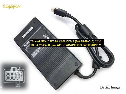 *Brand NEW* CAN ICES-3 (B)/ NMB-3(B) ZEBRA 24V 10.6A 254W 8 pins AC DC ADAPTER POWER SUPPLY