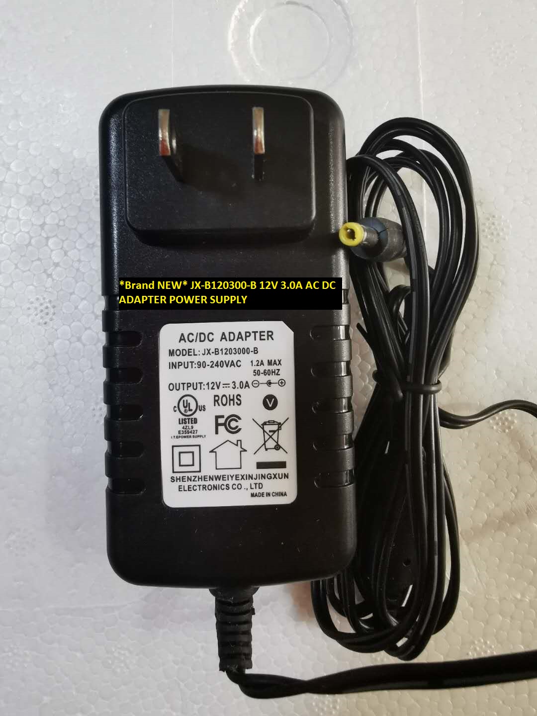 *Brand NEW* 12V 3.0A JX-B120300-B AC DC ADAPTER POWER SUPPLY