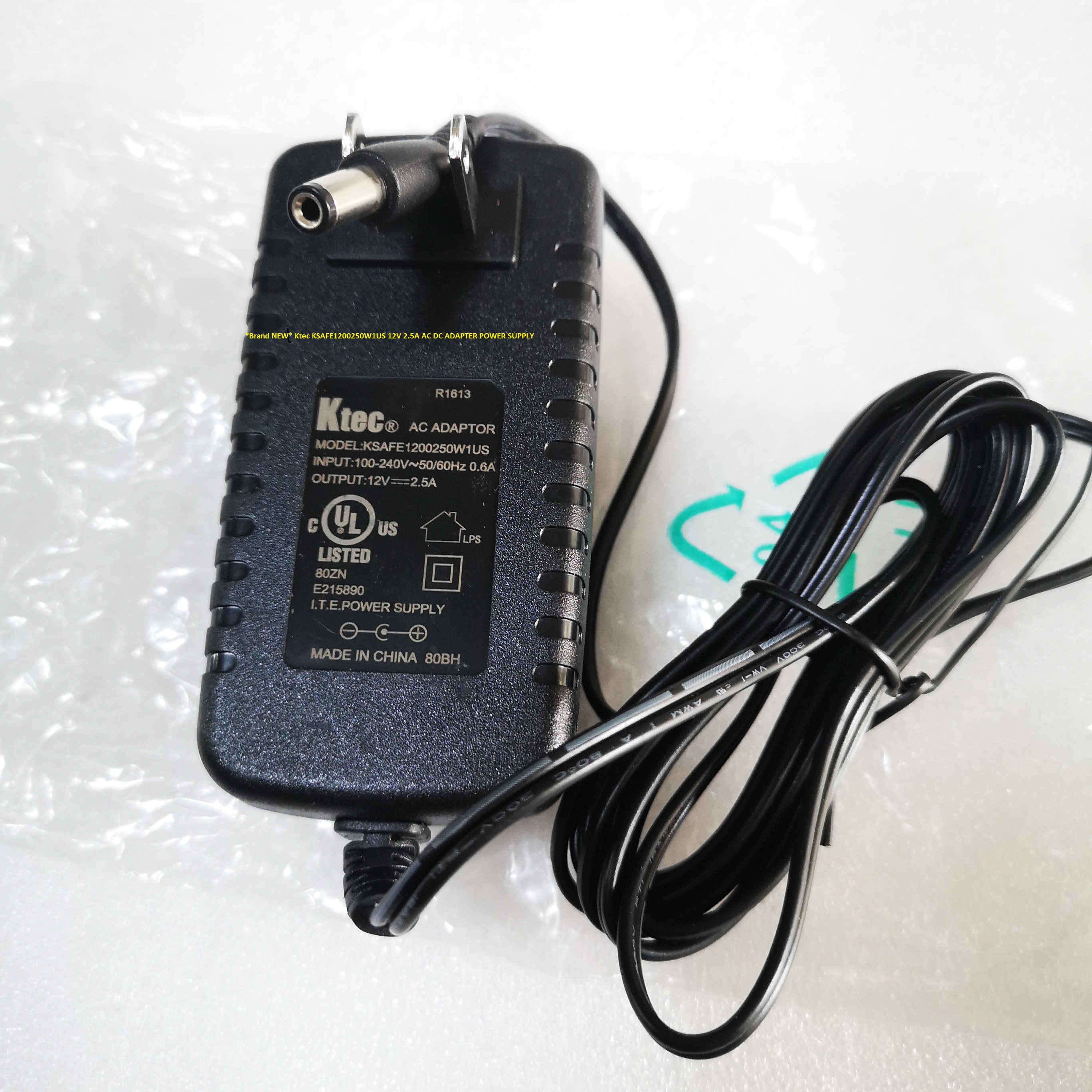 *Brand NEW* AC DC ADAPTER 12V 2.5A Ktec KSAFE1200250W1US POWER SUPPLY