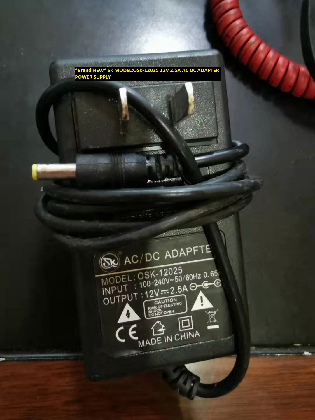 *Brand NEW* AC100-240V SK MODEL:OSK-12025 12V 2.5A AC DC ADAPTER POWER SUPPLY 4.0*1.7