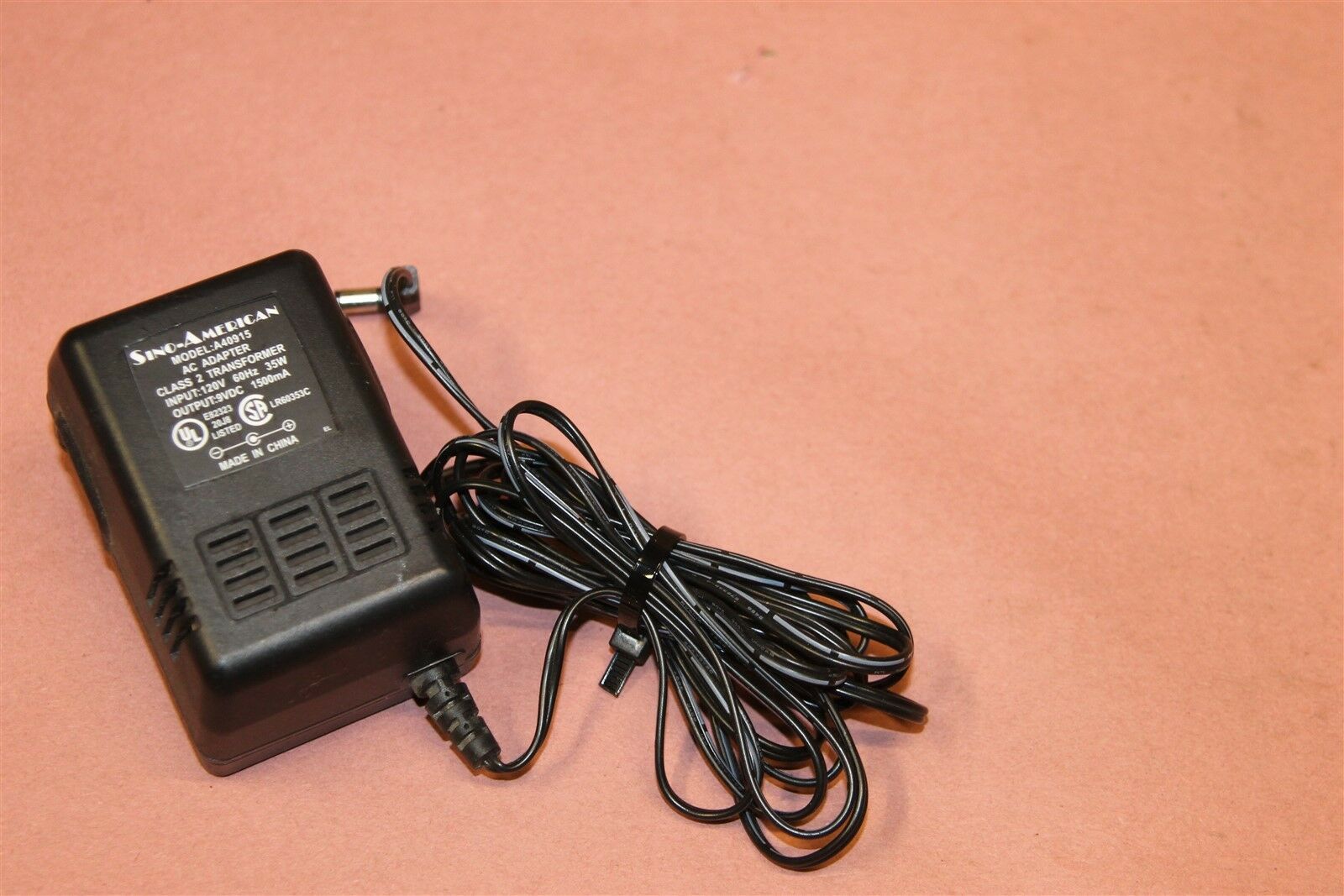 *Brand NEW*9V 1500mA Sino America A40915 Class 2 Transformer Ac Adapter