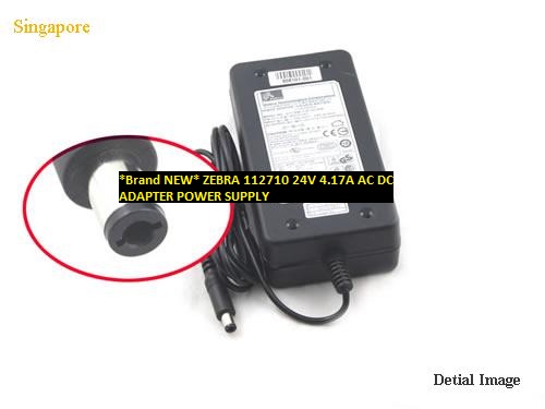 *Brand NEW* ZEBRA 6.5x3.0 mm AC DC ADAPTER 24V 4.17A 112710 POWER SUPPLY