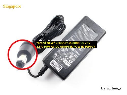 *Brand NEW* P1028888-06 ZEBRA 24V 2.5A 60W AC DC ADAPTER POWER SUPPLY