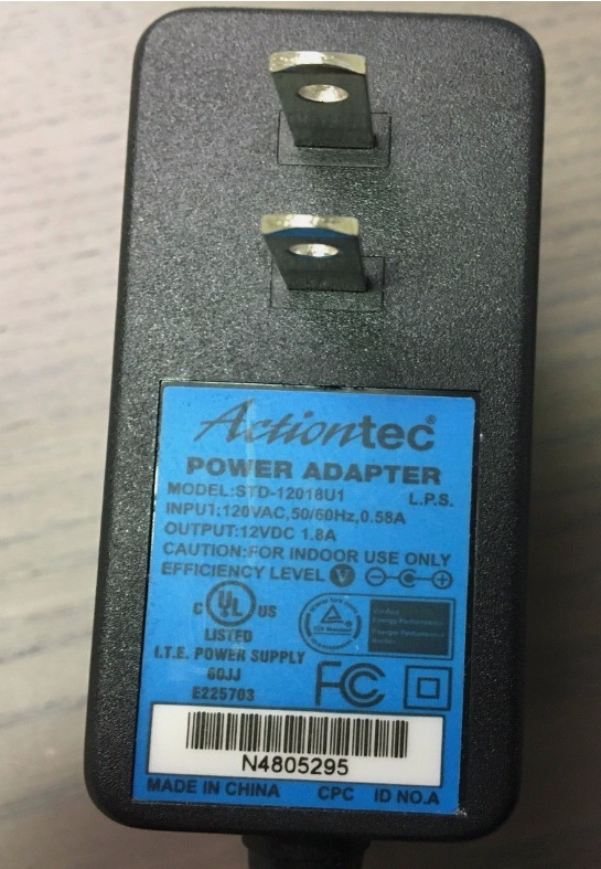 *Brand NEW*ACTIONTEC SYD-12018U1 12VDC 1.8A AC/DC Adapter Power Supply