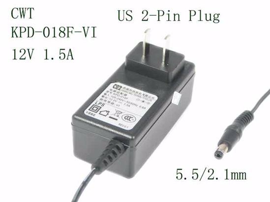 *Brand NEW*CWT / Channel Well Technology KPD-018F-VI 5V-12V AC ADAPTHE POWER Supply - Click Image to Close