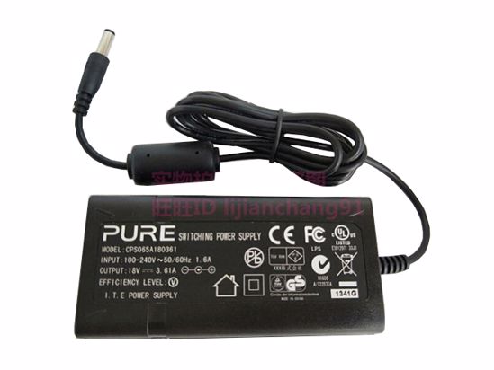 *Brand NEW*13V-19V AC Adapter PURE CPS065A180361 POWER Supply - Click Image to Close