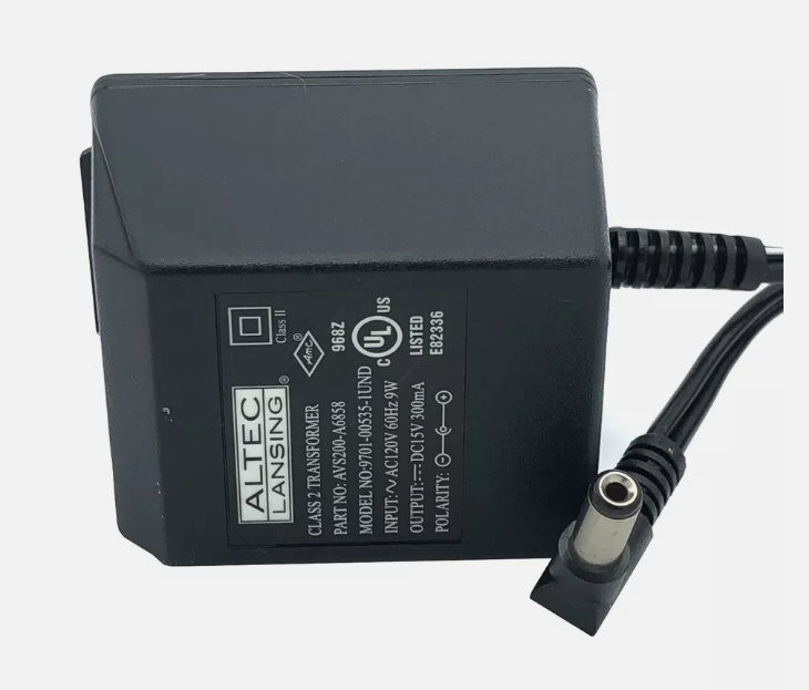 *Brand NEW*Original Altec Lansing 15V 300mA AC Adapter AVS200-A6858 Class 2 Transformer Power Supply - Click Image to Close