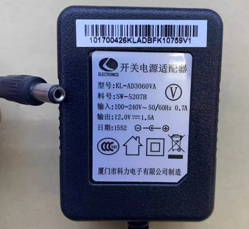 *Brand NEW*12V 1.5A（12V2A）AC Adapter KL-AD3060VA Power Supply