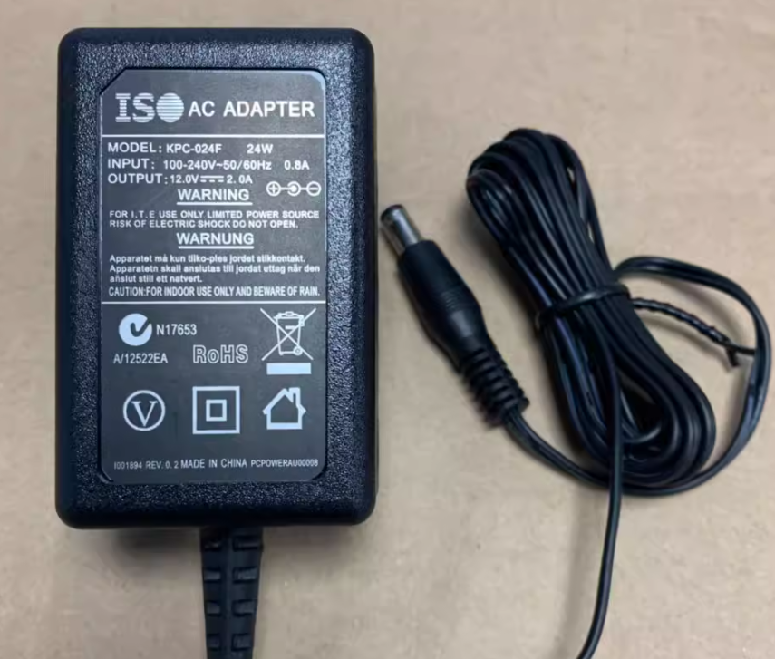 *Brand NEW*ISO 12V 1.5A（12V2A）AC Adapter KPC-024F 24W Power Supply