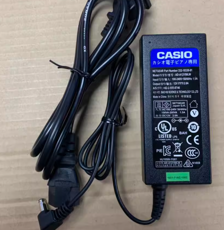 *Brand NEW*CASIO 12V1.5A /2A AC Adapter AD-A12150LW CDP-120/130/135/220/230 Power Supply