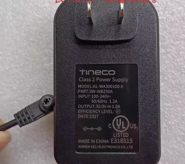 *Brand NEW*Tineco KL-WA300100-X SW-WB250A 30V 1A AC/DC Adapter 3.0 Power Supply