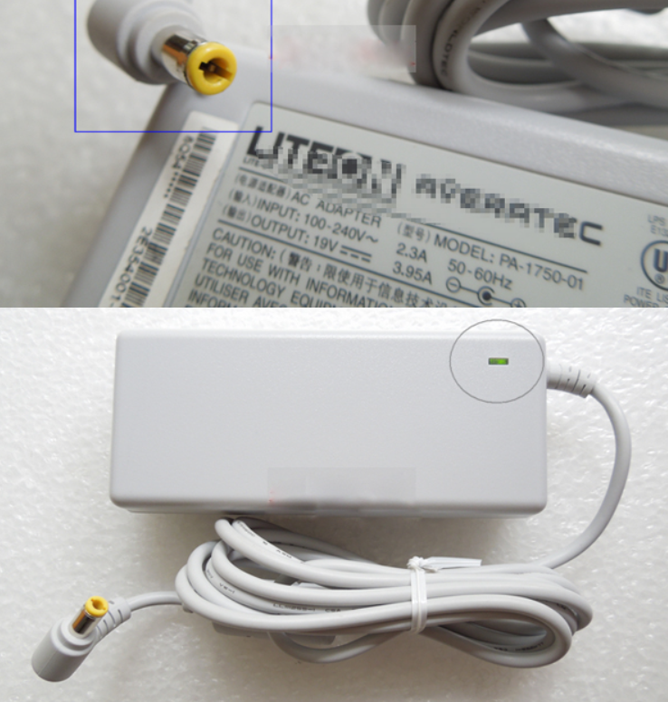 *Brand NEW*PA-1750-01 Liteon 19V 3.95A AC Adapter 5.5mm*2.5mm White Power Supply - Click Image to Close