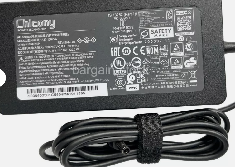 *Brand NEW*Chicony 20V 6A 120W AC Adapter 4.5mm A17-120P2A ADP-120VH B Asus Charger Power Supply