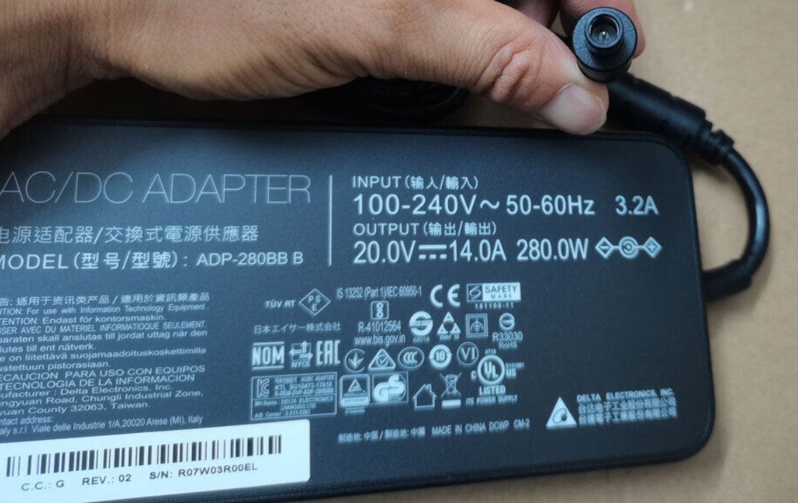 *Brand NEW*Delta 20V 14A 280W AC/DC ADAPTER ADP-280BB B REV:02 For Acer Predator X35 Gaming monitor Charger Po