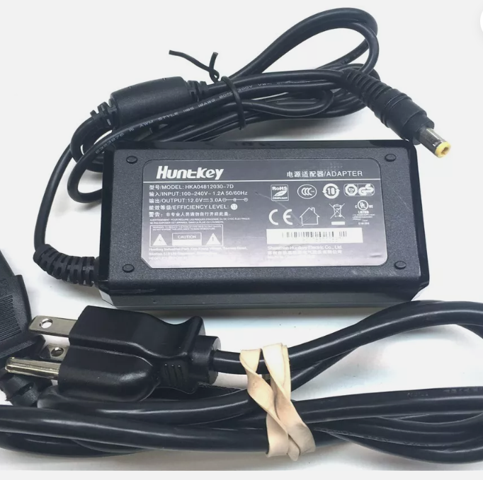 *Brand NEW*Genuine Huntkey HKA04812030-7D 12V 3A 36W AC Adapter Power Supply