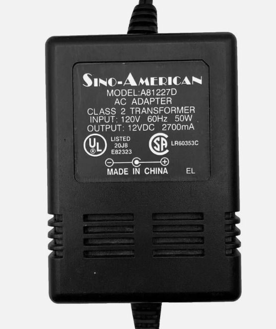 *Brand NEW*SINO-AMERICAN A81227D 12VDC 2.7A 50W AC ADAPTER CLASS 2 TRANSFORMER Power Supply