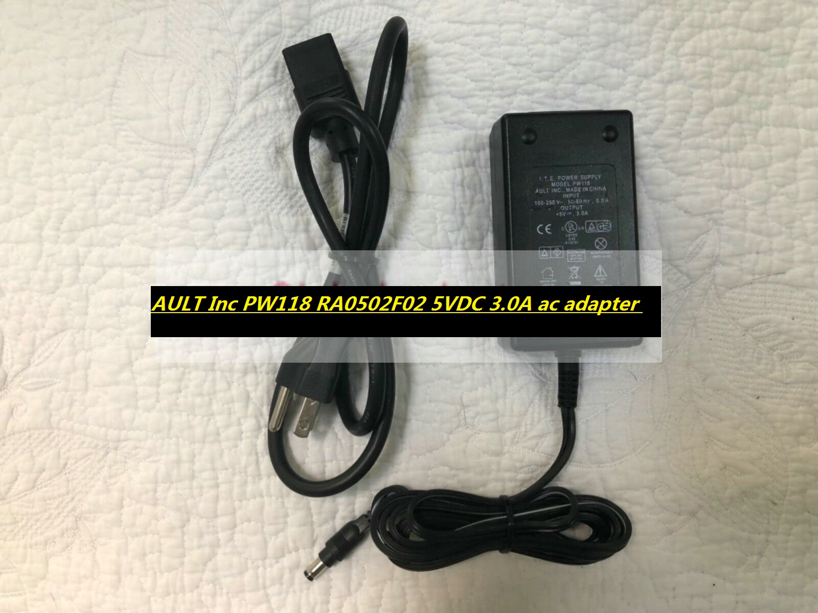 *Brand NEW* AULT Inc PW118 RA0502F02 5VDC 3.0A ac adapter power supply