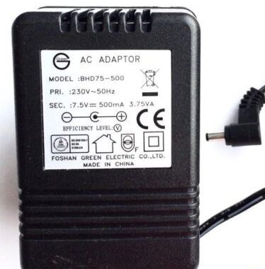 NEW 7.5V 500mA GREEN BHD75-500 AC ADAPTER - Click Image to Close