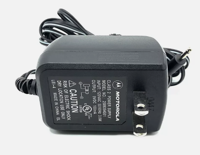 *Brand NEW*Original Motorola 2589354G01 Class 2 9V 100mA AC/DC Wall Adapter Power Supply - Click Image to Close