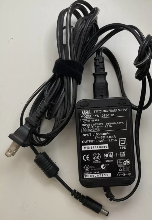 *Brand NEW*Yhi YS-1015-E12 Output 12V DC 1.25A AC Switching Adapter Charger Power Supply