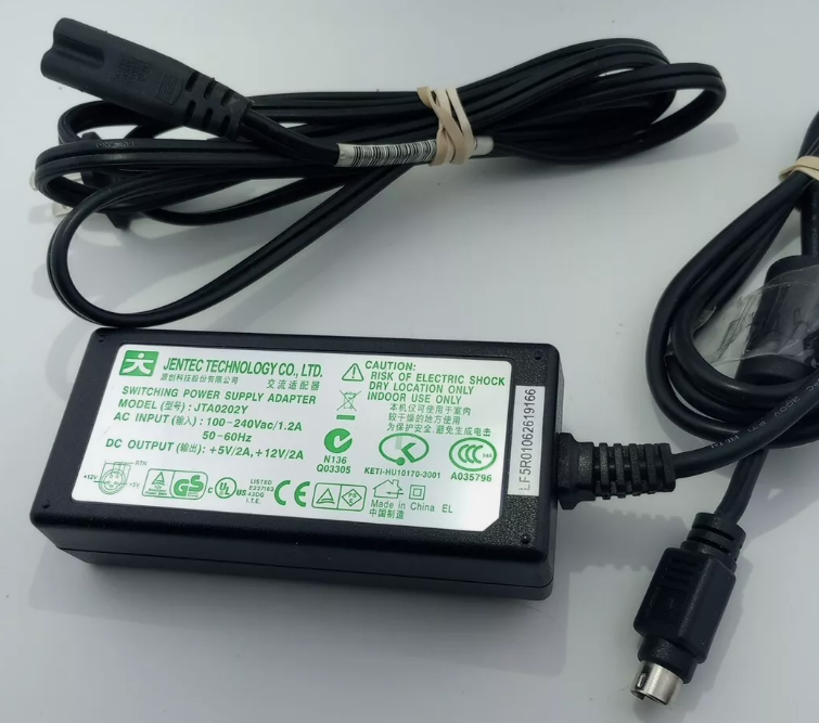 *Brand NEW*Genuine Jentec JTA0202Y 4-Pin Switching 5V-12V 2A AC Adapter w/Cord Power Supply